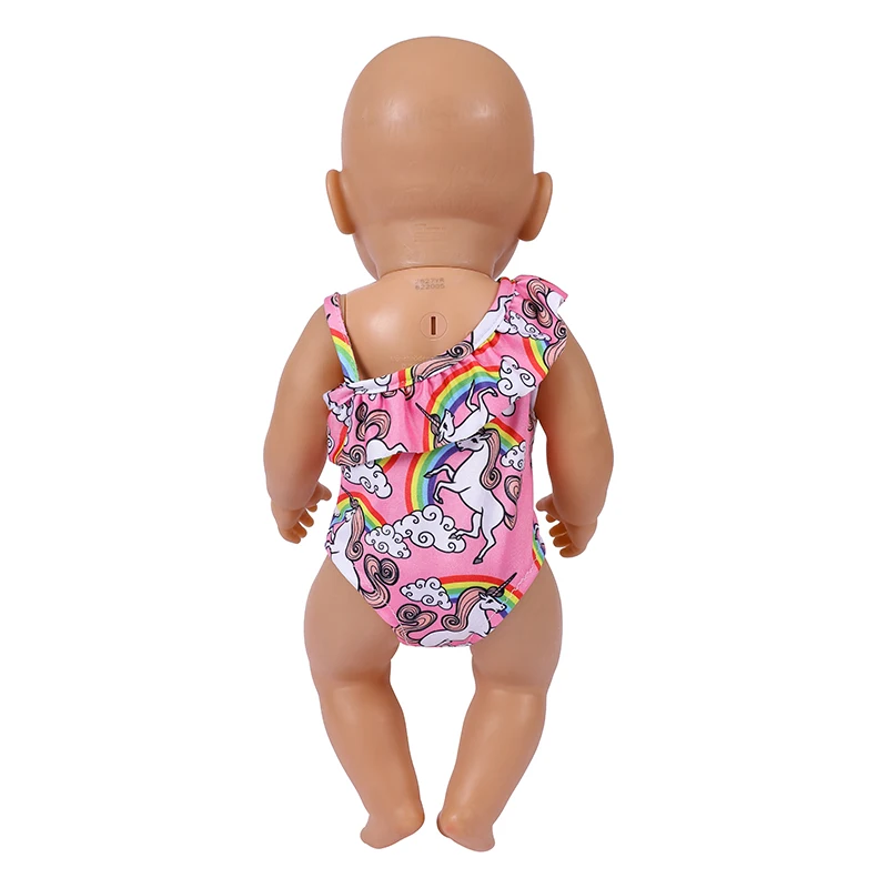 Flamingo Swimwear Doll Clothes Accessories For Born Baby 43cm