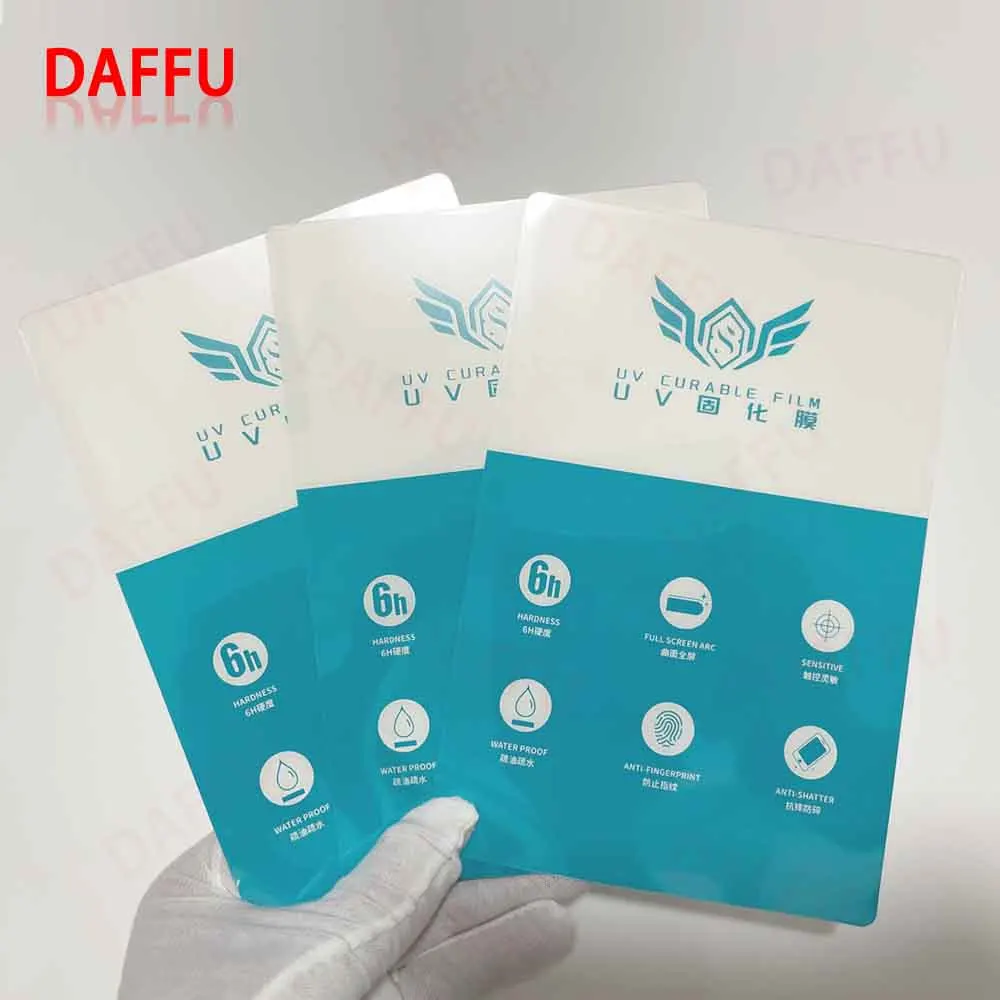 50pcs High Quality Uv Fiber Glass Screen Protective Film Flexible