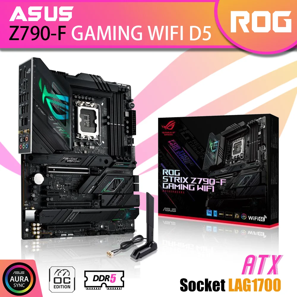 

New ASUS ROG STRIX Z790-F GAMING WIFI DDR5 Motherboard LGA1700 Mainboard 128G Support Intel 12th 13th Gen I5 I7 I9 Kit ATX RGB