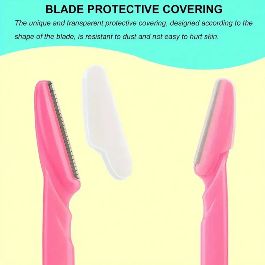 Safe-Bladed Eyebrow Trimming Tools for Hair Removal Razors in Container Ideal Facial and Eye Brow 30 Pcs/Bottle