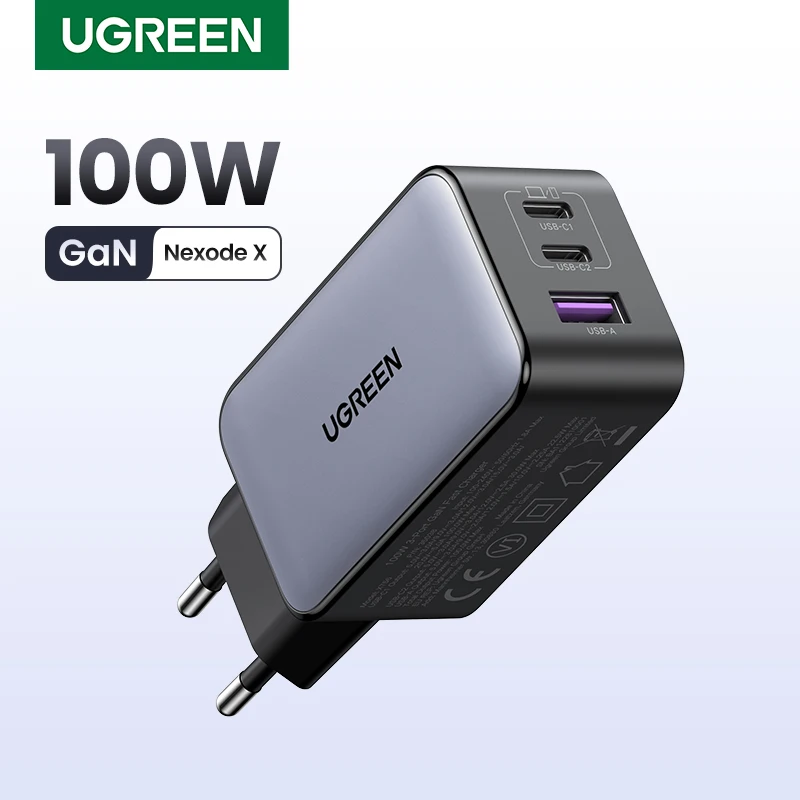 

UGREEN 100W GaN Charger USB C Charger QC4.0 3.0 Quick Charge For Macbook Laptop Tablet PD Fast Charger For iPhone 15 14 13 Pro