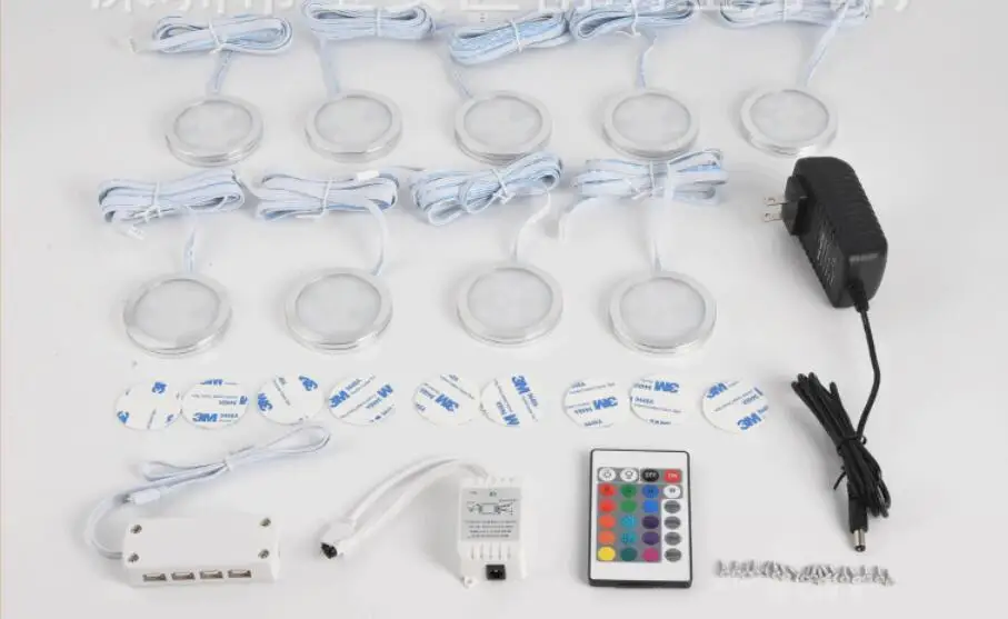 Description Picture 6 of itemUltra-thin Dimmable Recessed LED Under Cabinet Lights Kit LED Puck Lights LED Spotlight for Kitchen Cupboard Closet Lights