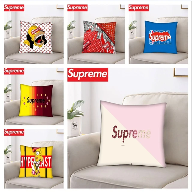 Supreme Luxury Brand 3D printing sofa cushion cover Happy Campers