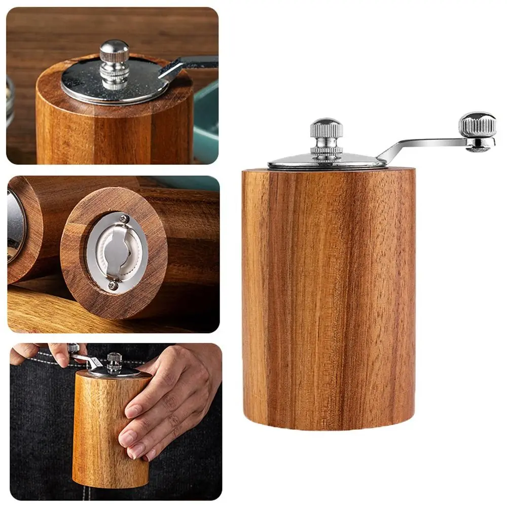 Salt And Pepper Grinder Nut Spice Grinder Pepper Grinder Herb Spice Grinder Manual Salt & Pepper Grinder Set Wooden Shaker Wooden Spice Mill