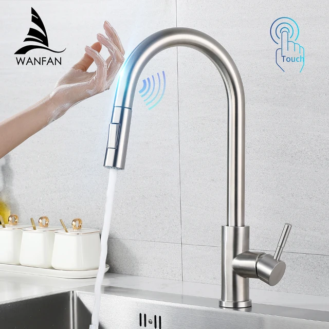 Smart Touch Kitchen Faucets Crane For Sensor Kitchen Water Tap Sink Mixer Rotate Touch Faucet Sensor Water Mixer KH-1015 2