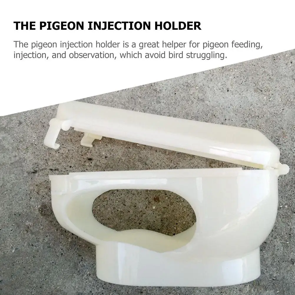 Pigeon Fixer Holder White Plastic Injection Feeding Observation Frame for Administer Safety Durability Pigeon
