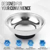 Magnetic Dish Stainless Steel Screw Bowl Parts Holder Parts Tray Portable Magnetic Bolt Holder Tray Magnet Parts Tools Bowl For 4