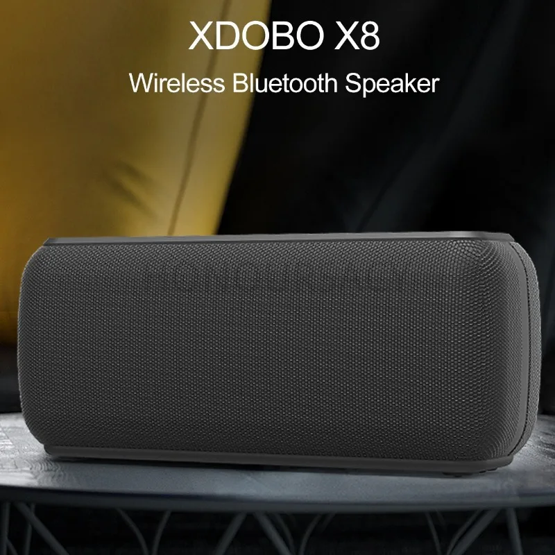 XDOBO X8 무선 스피커, 깊은 베이스, IPX5 방수, 6600mAh 배터리, C타입 고속 충전
