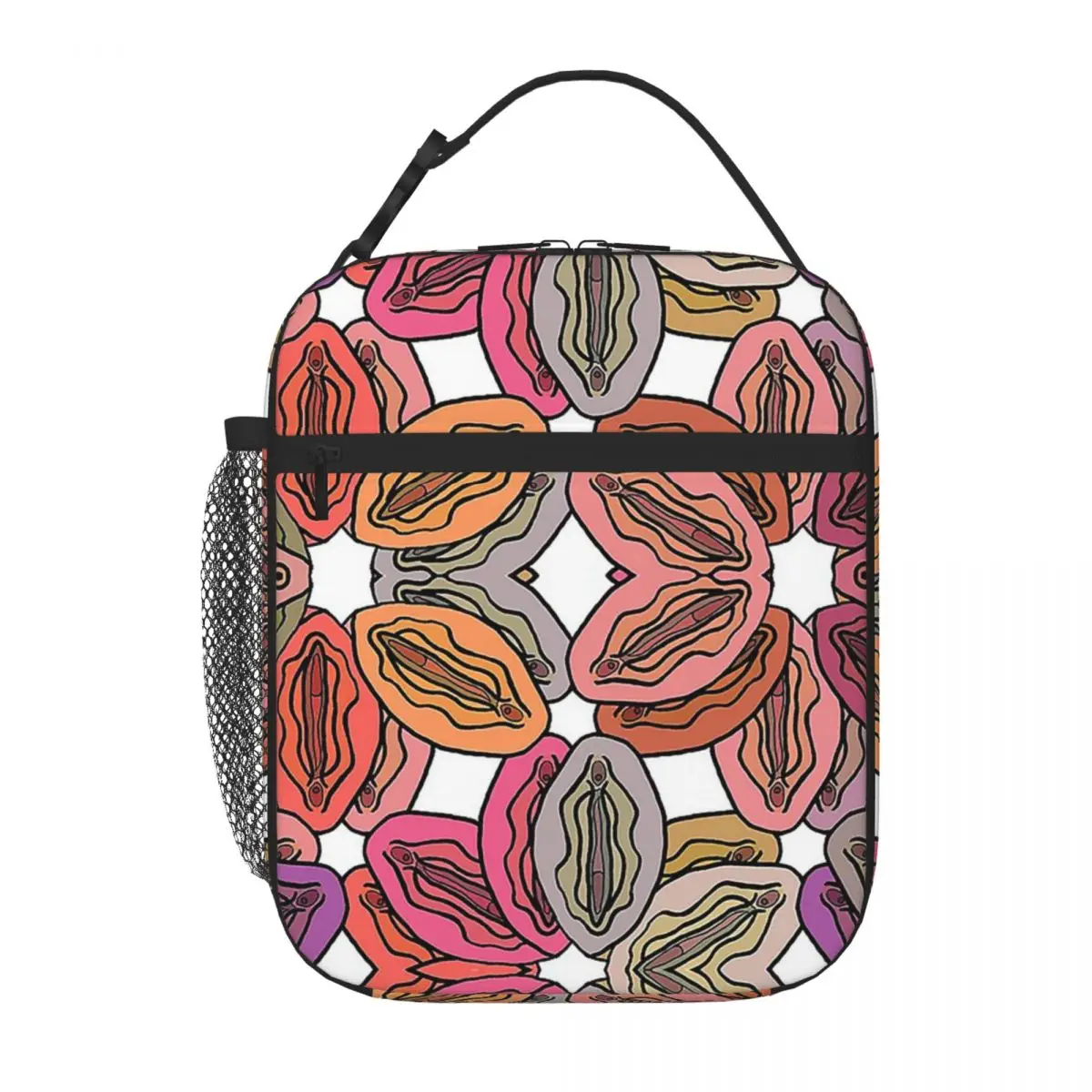 

Vulva Colorful Pattern Lunch Bags Insulated Bento Box Waterproof Lunch Tote Leakproof Picnic Bags Cooler Thermal Bag for Woman