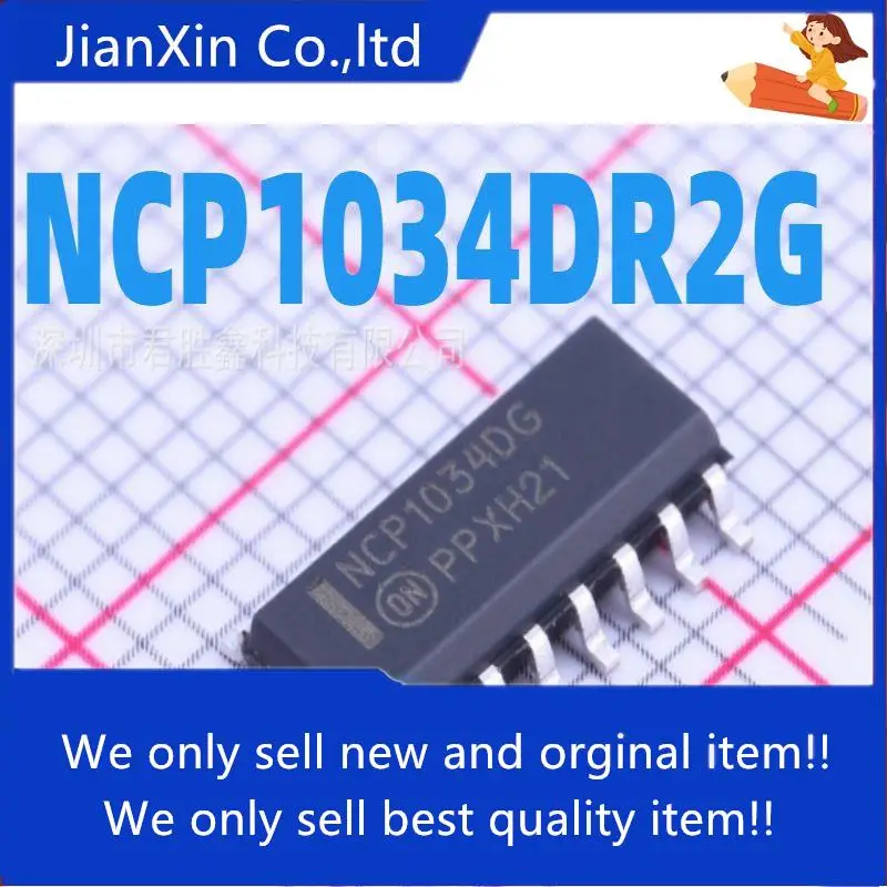 

10pcs 100% orginal new NCP1034DR2G NCP1034DG LCD Power Management SMD SOP-16