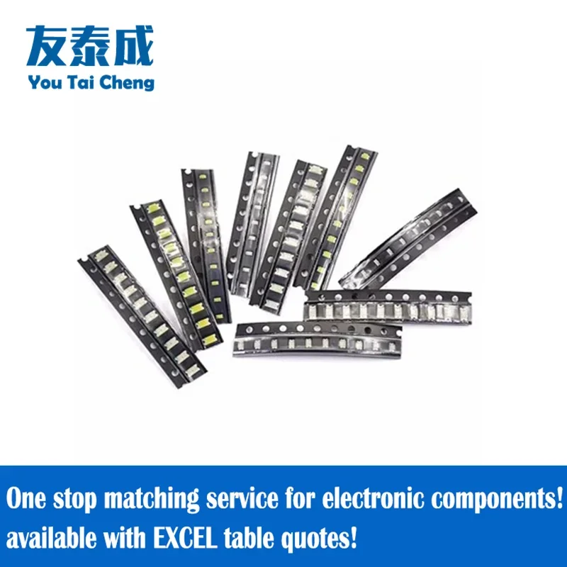 100 Pz Smd 0603(1608) (Lde) Diodi Emettitori Di Luce Rosso Giallo Arancione Blu Bianco Viola (Chartreuse) (Verde Smeraldo)