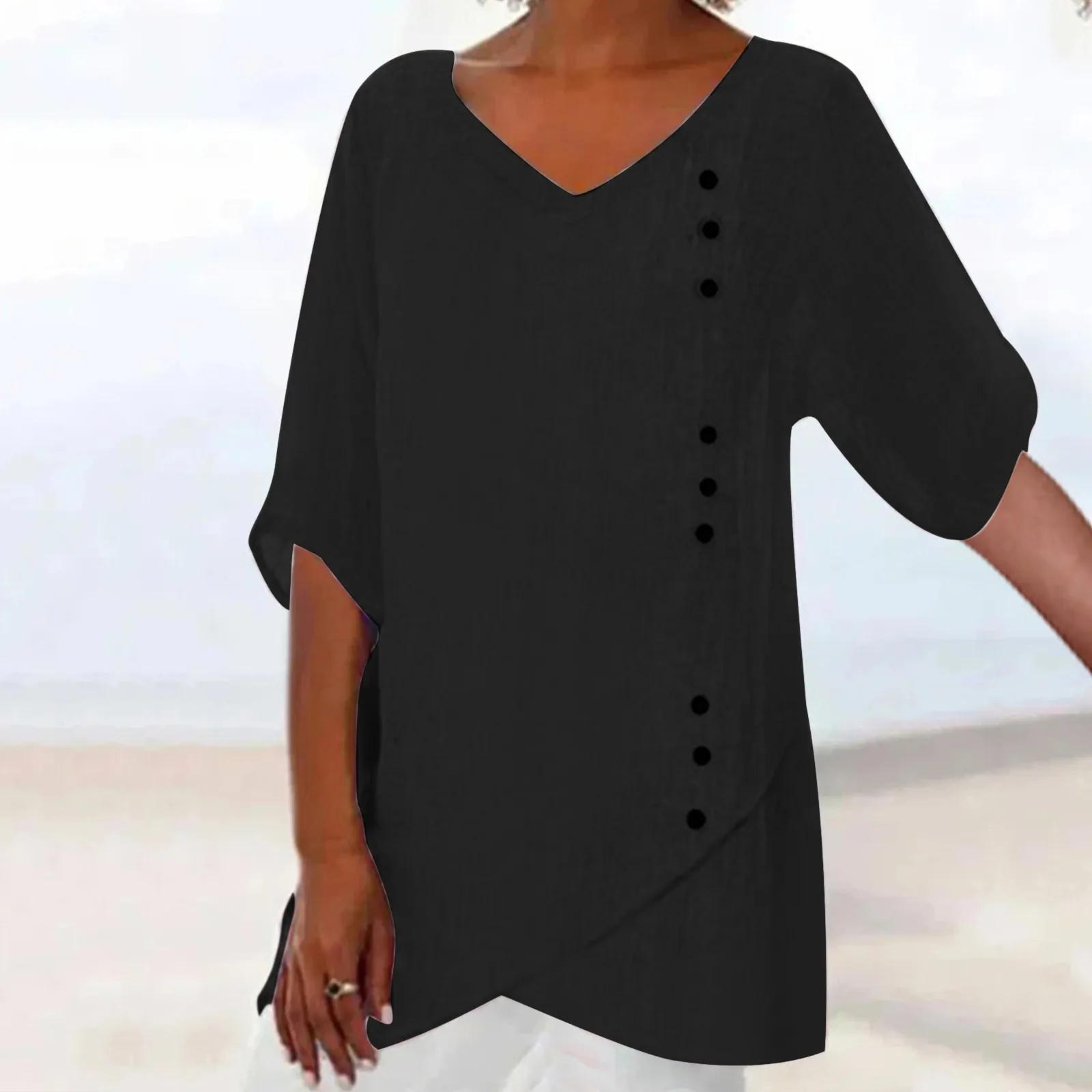 Vadim Women's Oversized Blouse Long Sleeve solid Loose Female Casual Summer Chic Tops blusas LB295