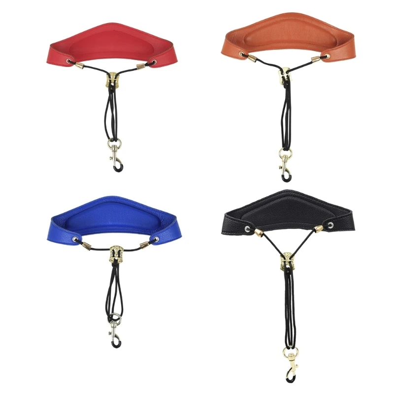 

2024 New Saxophone Neck Strap Soft Padded Sax Leather Strap for Alto and Saxophone,Saxophone Lanyard Neck Strap