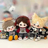 Vêtements de poupée de 20cm, Style rétro mignon, décontracté, sans attribut, corps Normal, vêtements de poupée en coton pouvant être modifiés, costume de printemps et d'automne 5