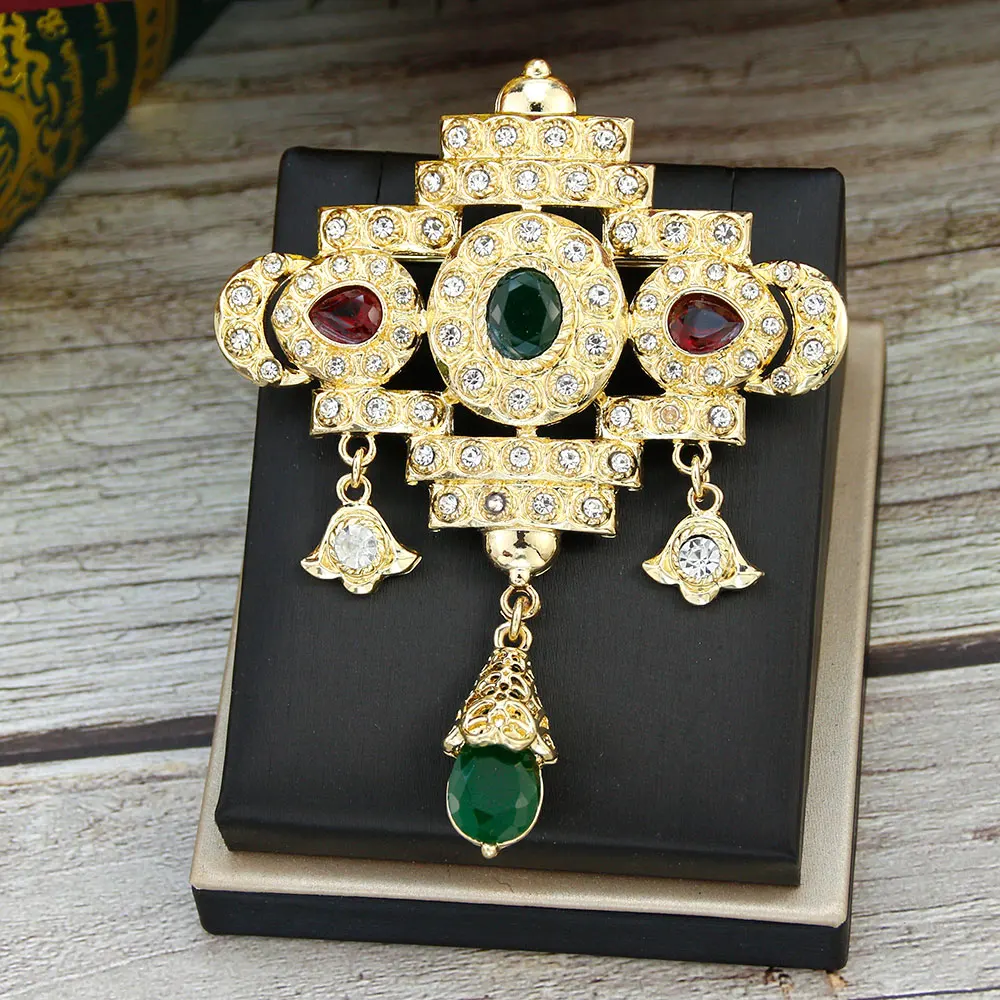 Neovisson Marokko Mode Stil Brosche Aristokratische Frauen Lieblings Kristall Brosche Geschenk Arabisch Braut Hochzeit Schmuck Zubehör – Detail 9
