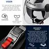 Casque moto Femme Ouvert pour Homme et Femme, Demi-Visage de Plongée pour Motocross