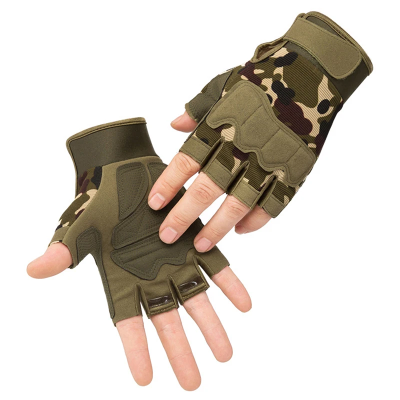 

Men's Tactical Gloves Military Army Shooting Fingerless Gloves Anti-Slip Outdoor Hunting Sports Paintball Airsoft Bicycle Gloves