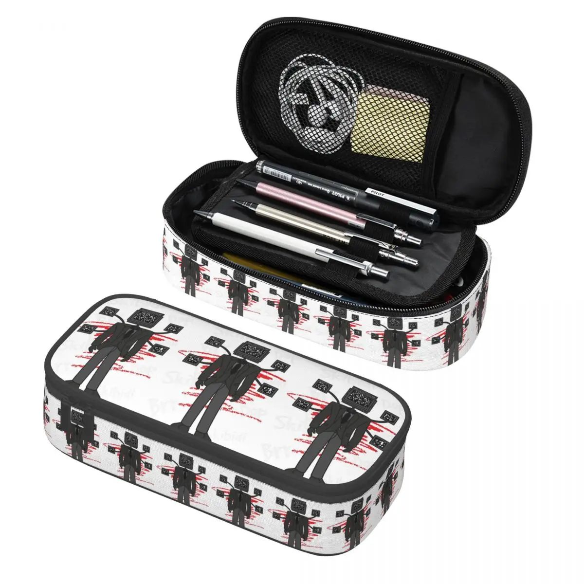 게임 타이탄 스피커맨 스키비디 화장실 카메라 타이탄 어린이용 필통 펜 박스 연필 가방 대용량 필통 펜 홀더