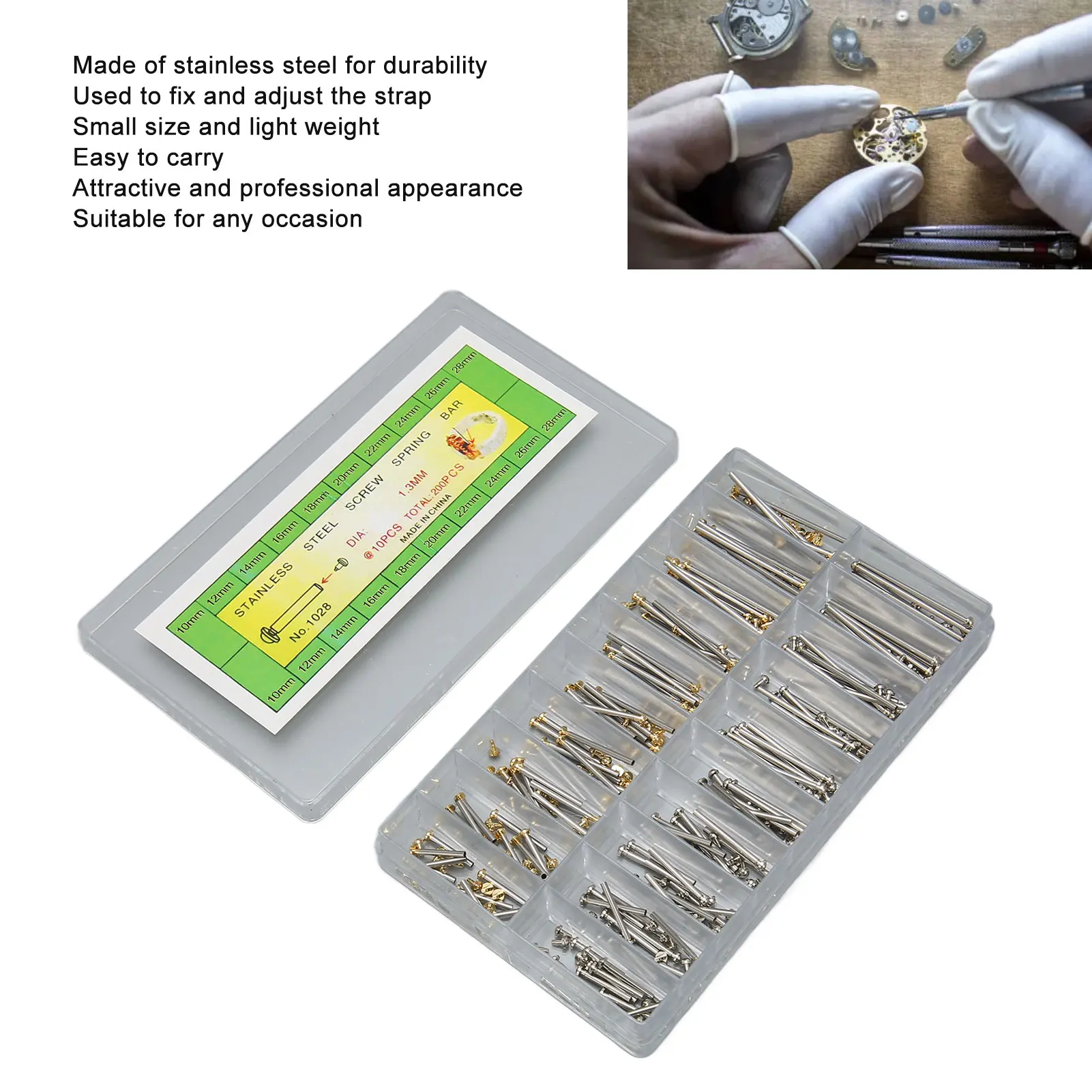 200pcs-Watch-Screw-Tube-Stainless-Steel-10-Size-1-3mm-Width-Watch-Strap ...