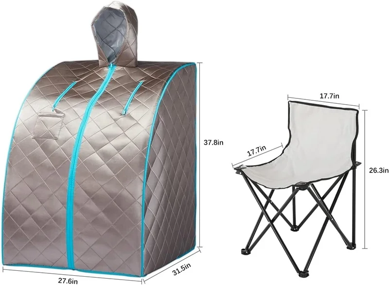 Description Picture 3 of itemInfrared Sauna with Hat, Portable Personal Sauna, Full Body Home SPA Tent, Separate Heating Foot Pad Relaxation at Home