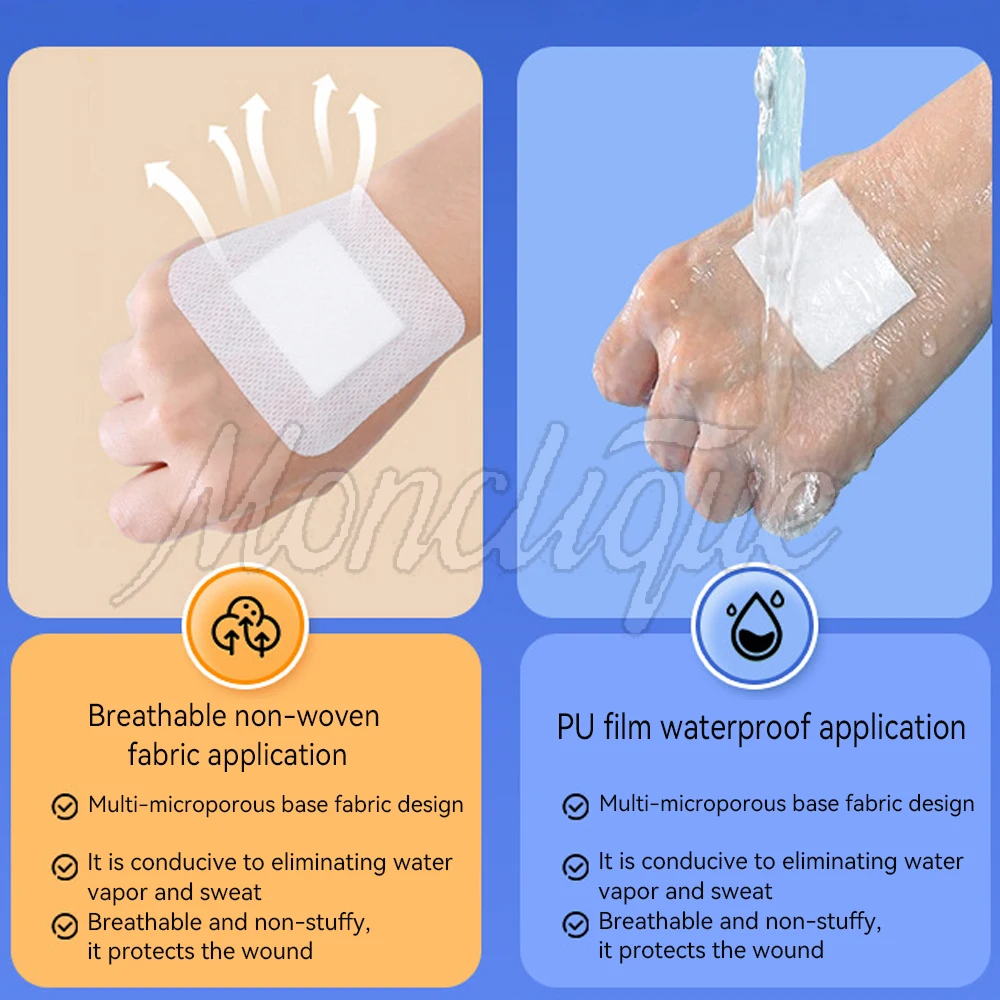 10-30pcs Large Size Hypoallergenic Non-woven Medical Adhesive Wound Dressing Band Aid Bandage Large Wound First Aid 10x10/15cm