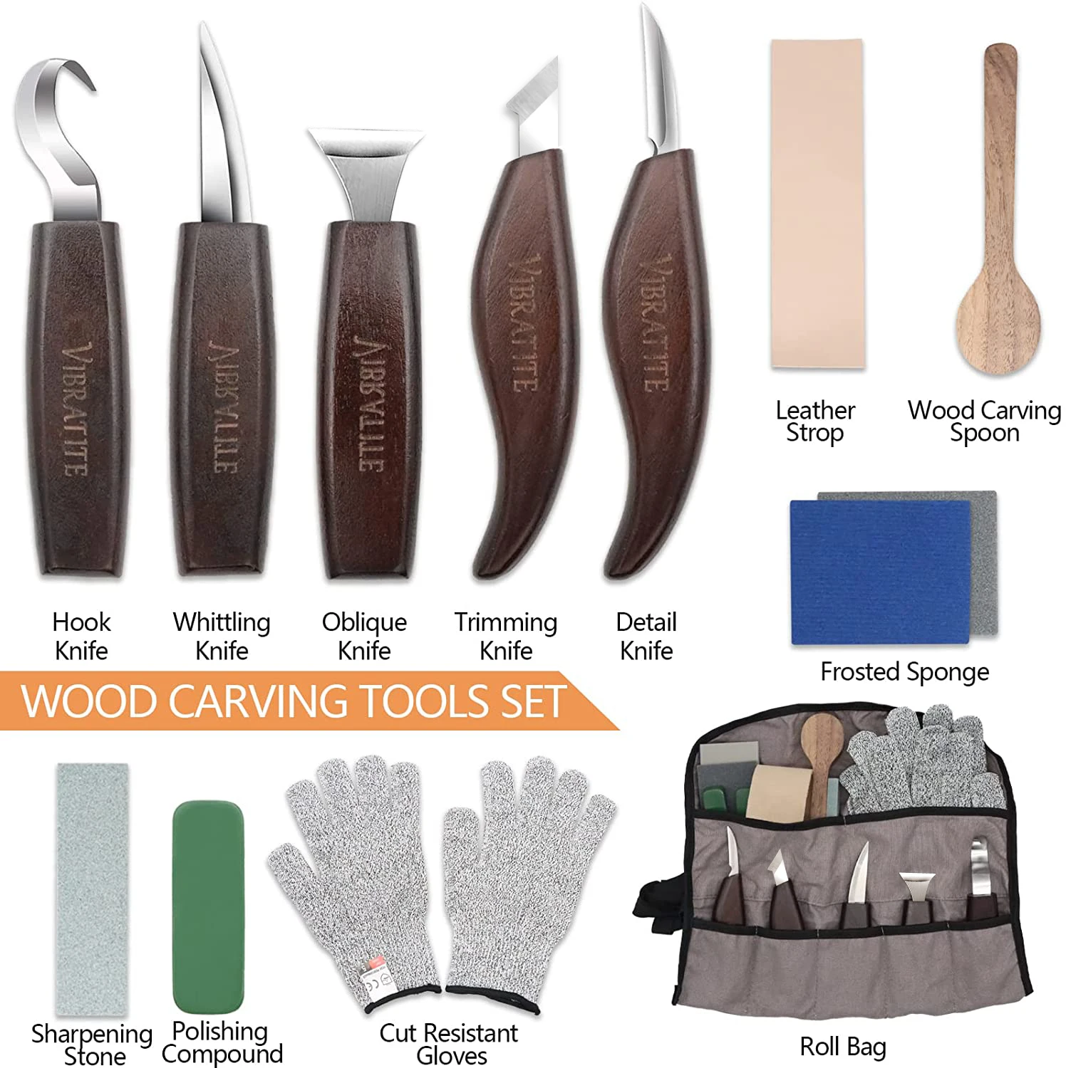 Wood Carving Kit 15PCS Wood Carving Tools Hand Carving Knife Set File Spoon  Carving Kit for Beginners Whittling Woodworking DIY - AliExpress