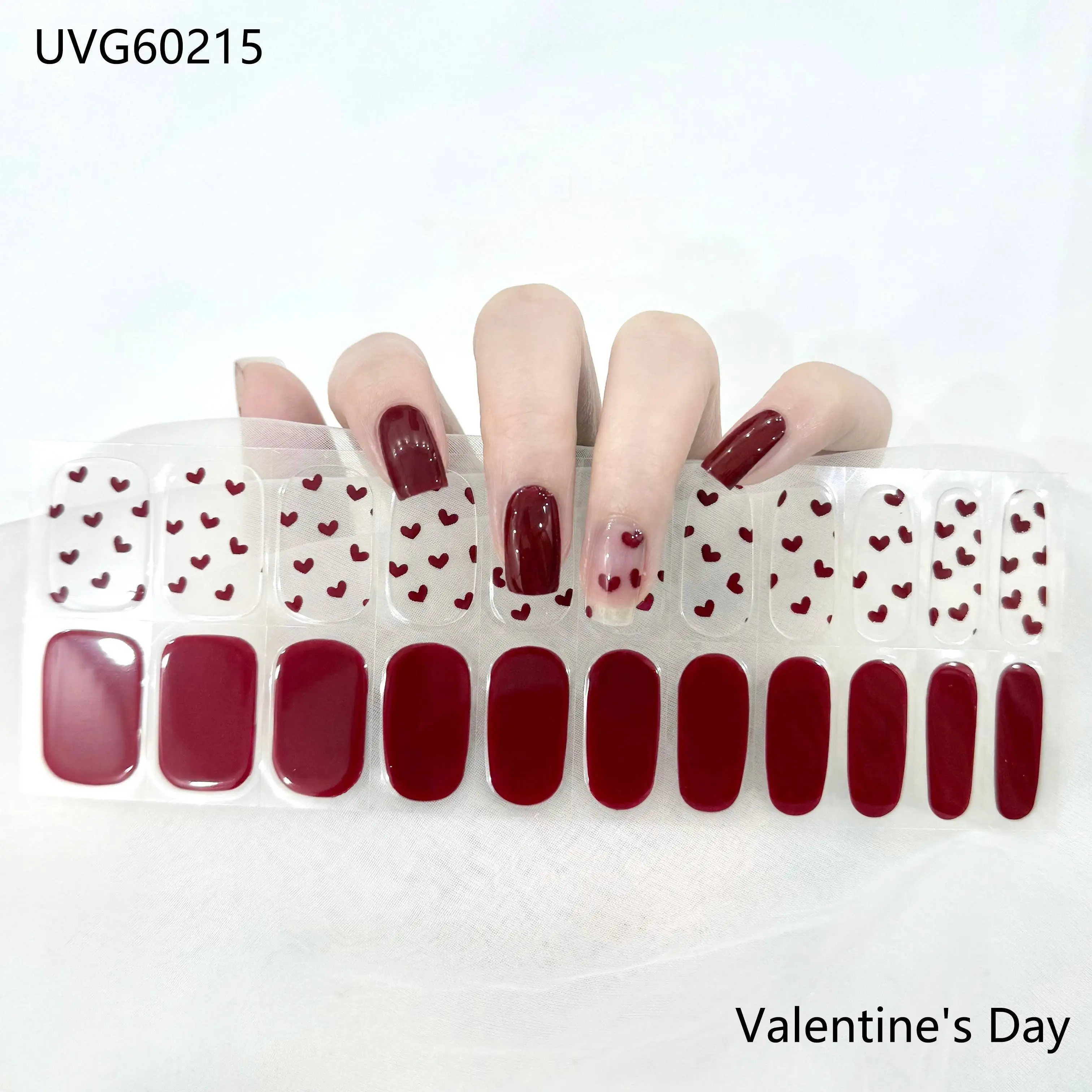 Premium Semi-Cured Nail Wraps Set - Waterproof, Long-Lasting Gel Nail Stickers