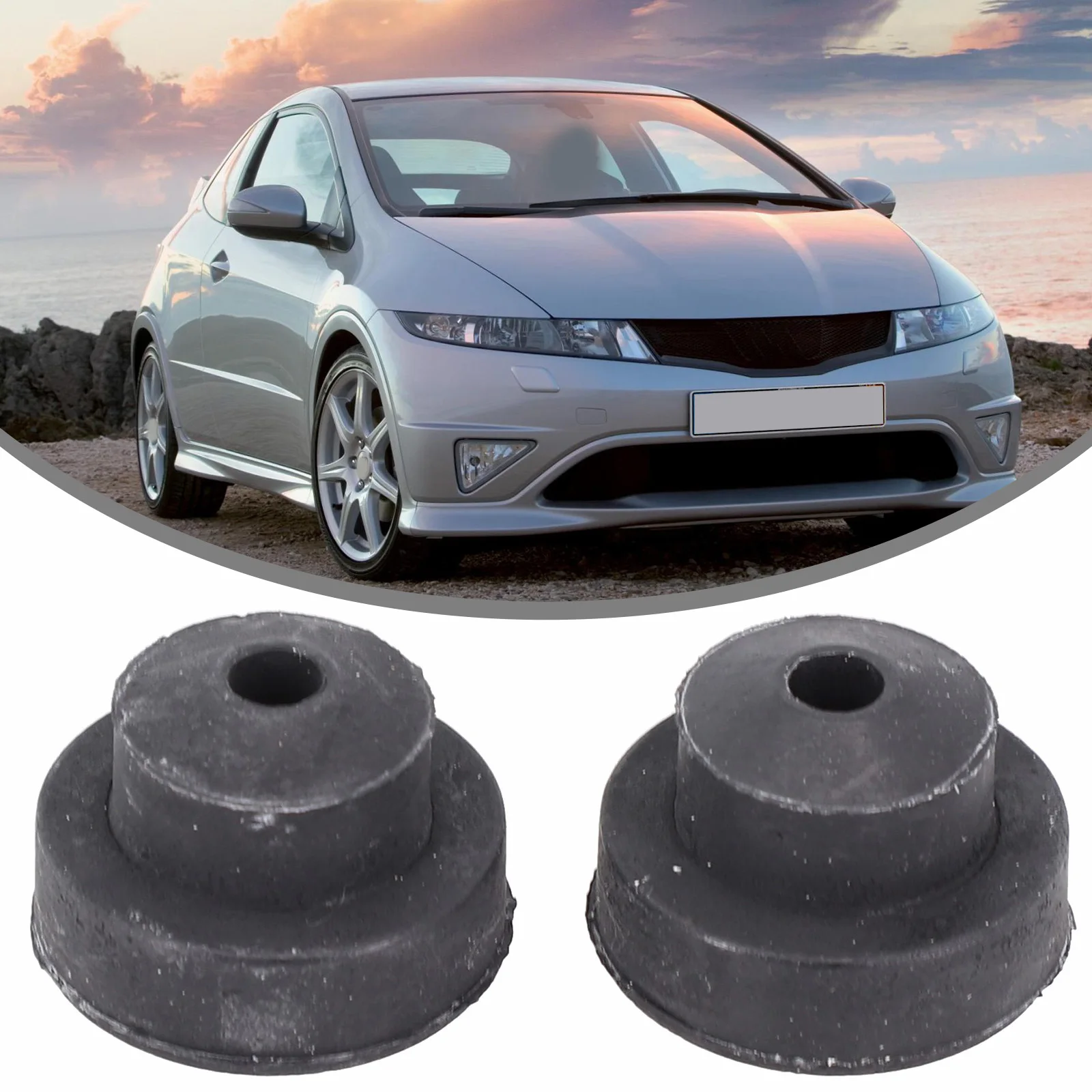 

2Pcs/set Black Plastic Condenser Mount For Honda Civic For Accord 1994-2018 80175-SE0-000 For Insight 2013-2014