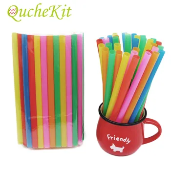 100pcs Colorful Disposable Straws 1