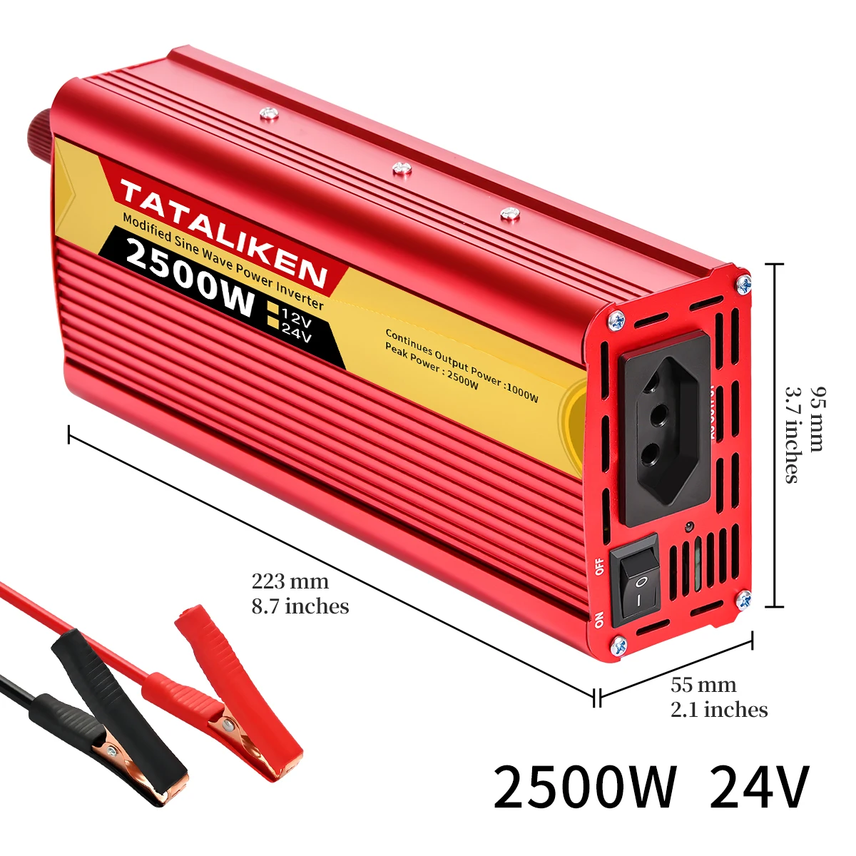 Brazil Socket Power Inverter 600W/1500W/2000W/2500W DC 12V/24V to AC 110V/220V Portable Car Charger, vehicle inverter, car converter inverter, car inverter, car power converter, car charger, power inverter