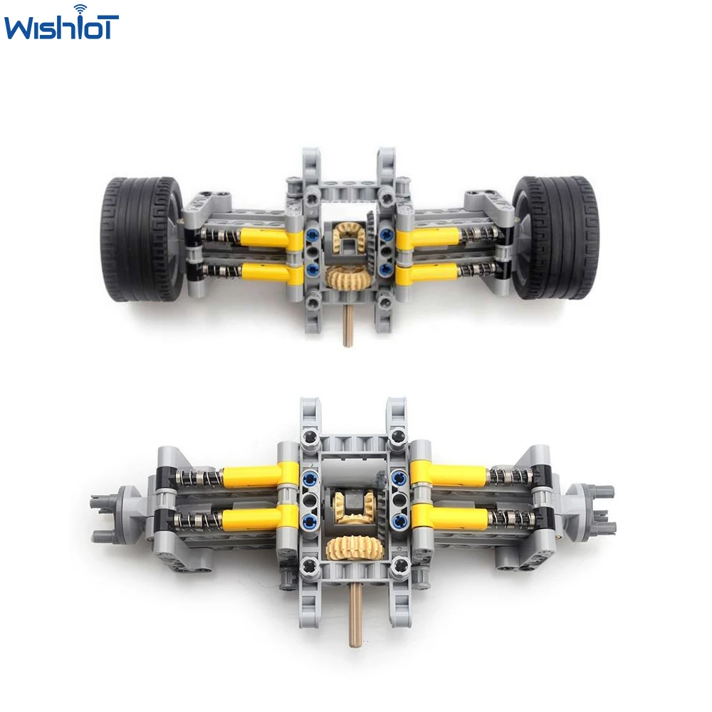 MOCRearDriveSystemShockAbsorbingCarChassisToyDifferentialsPuzzleBuildingBlocksModel