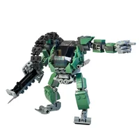 MOC Avatars AMP Mecha Model Building Blocks Movie Combat Activity Figure Green Robot DIY Design Assembling Bricks Toy Gift 1