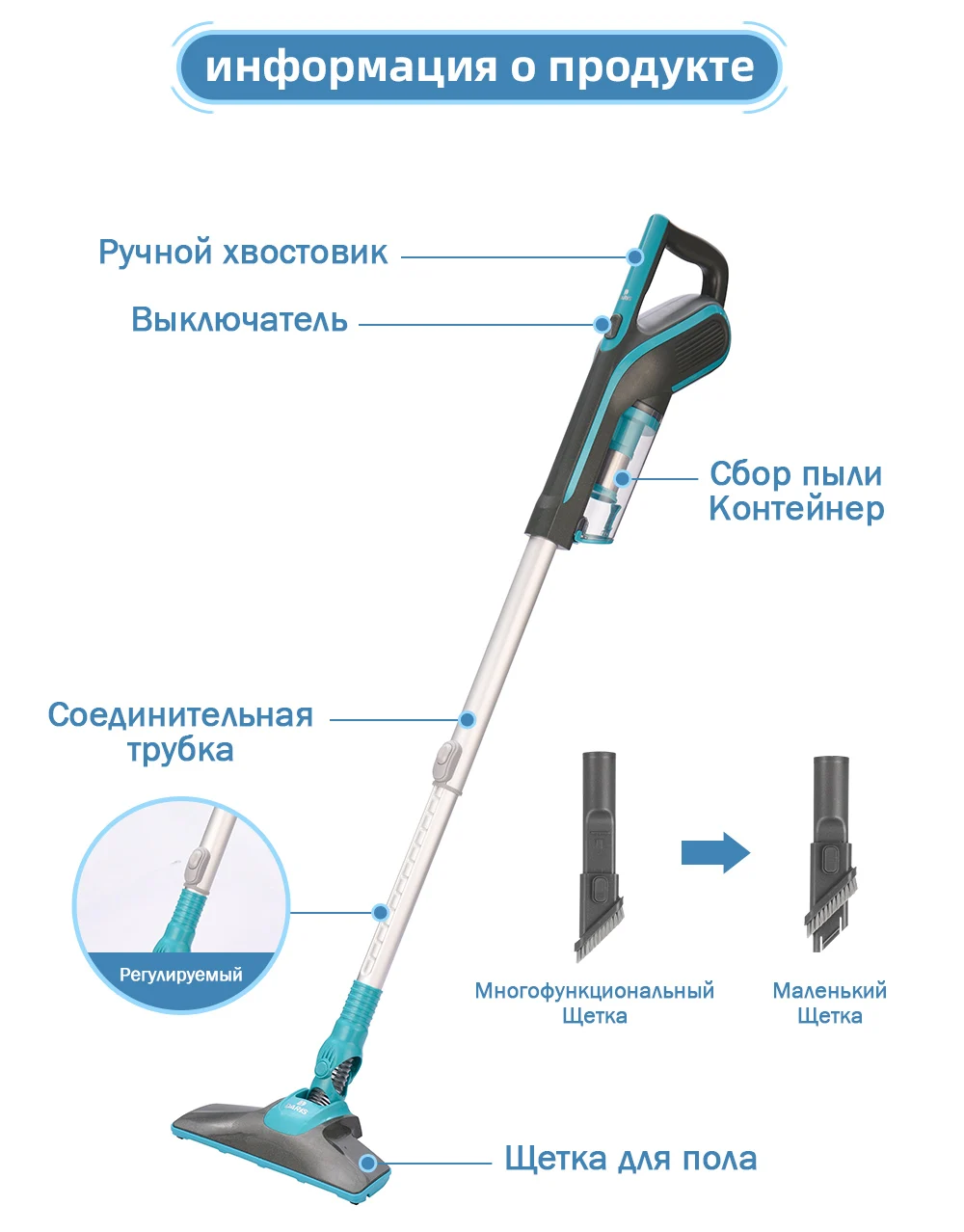 DARIS Мощный всасывающий пылесборник Проводной пылесос для дома Чистый .