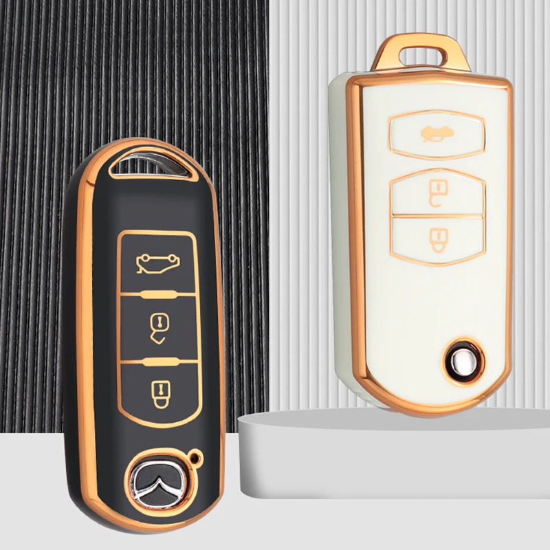 TPU Copertura Della Cassa Chiave Dell'automobile Borsette Fob Per Mazda 2 3 5 6 Alexa Atenza Demio BL BM GJ CX30 CX3 CX-3 CX5 CX-5 CX8 CX-8 CX9 MX5 RX8 CX-9 - Sed8e72184daf4a2fb04238e19032404fw