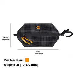 Ultra - Durable Black Dyneema Waterproof Outdoor Pouch for Camping and Trekking Essentials (Black)