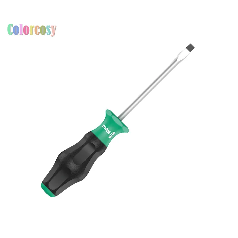 Wera 05031424001 Kraftform 컴포트 1334 슬롯 스크루 드라이버, 1.2x7.0x150mm 1.2x8.0x175(05031425001), 1.6x10.0x200(05031427001)