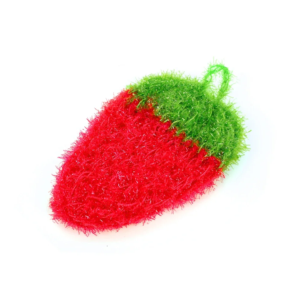 Strawberry-Themed Kitchen Cleaning Sponge and Brush Set