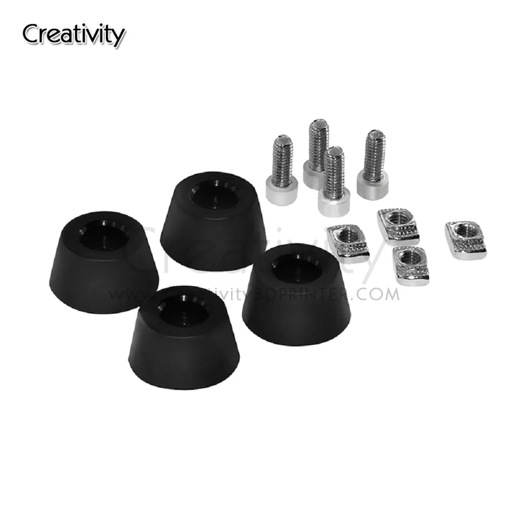 4 Sets Antivibration Feet For i3 MK3 Printer Kit Anti-vibration Rubber Landing Mat Feet For 2020 Profile 3D Printer Parts