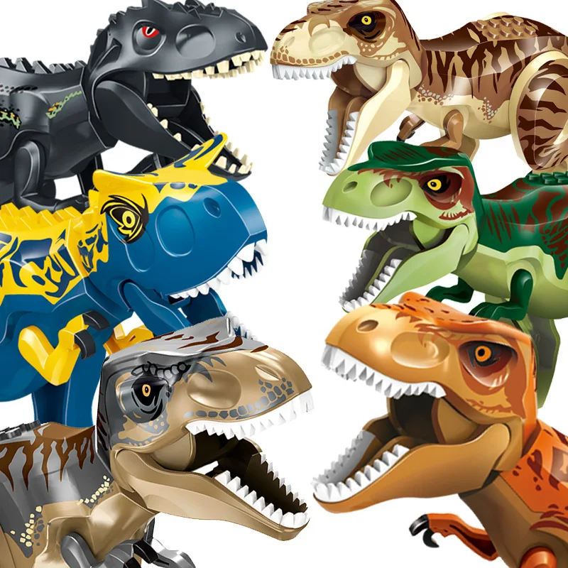 Jurassic Dinosaur World Brutal Raptor T-Rex Triceratops Indominus Rex Model Building Blocks Dino Velociraptor Figure Bricks Toys 2