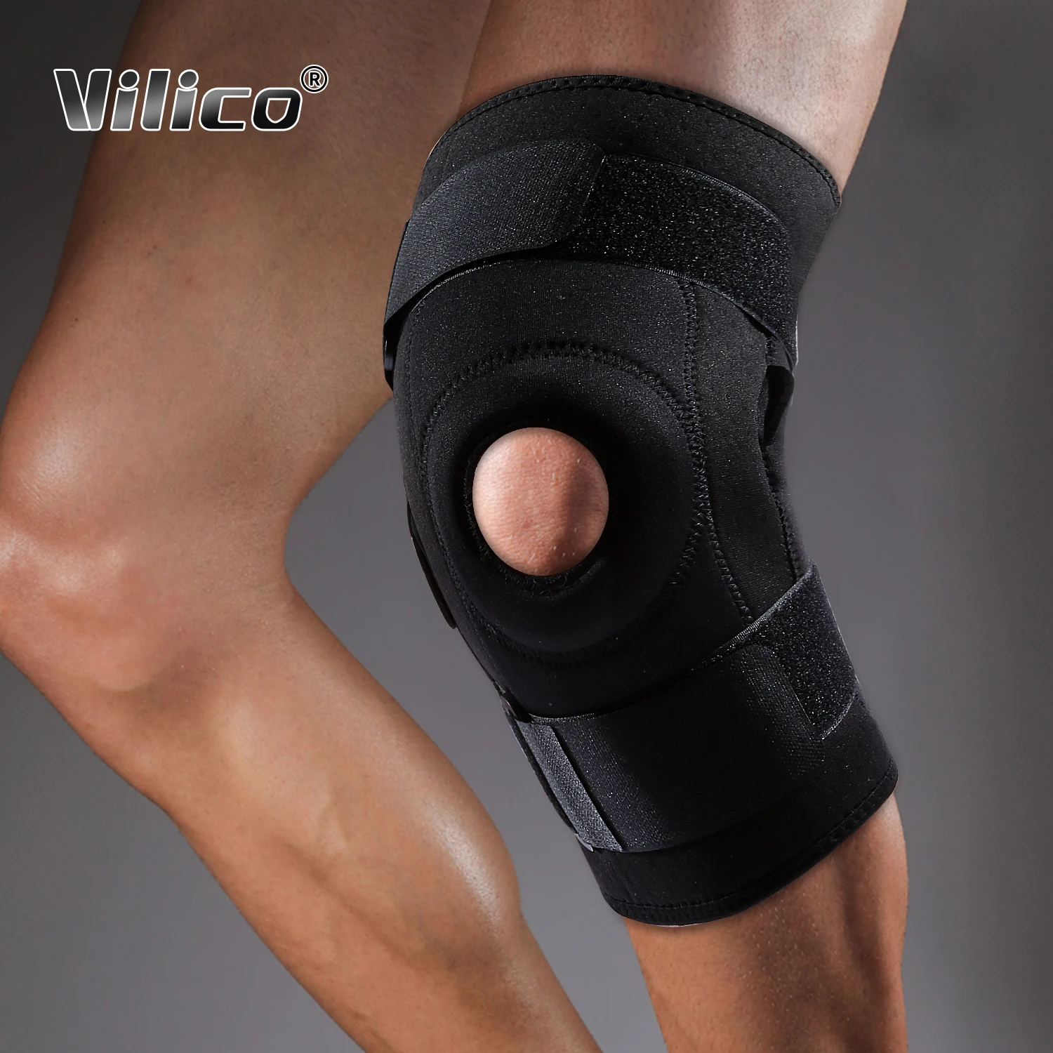 

Vilico Spring Bandage Knee Pads Supports Brace Genouiller Meniscus Patella Protection Kneepads Knee Brace