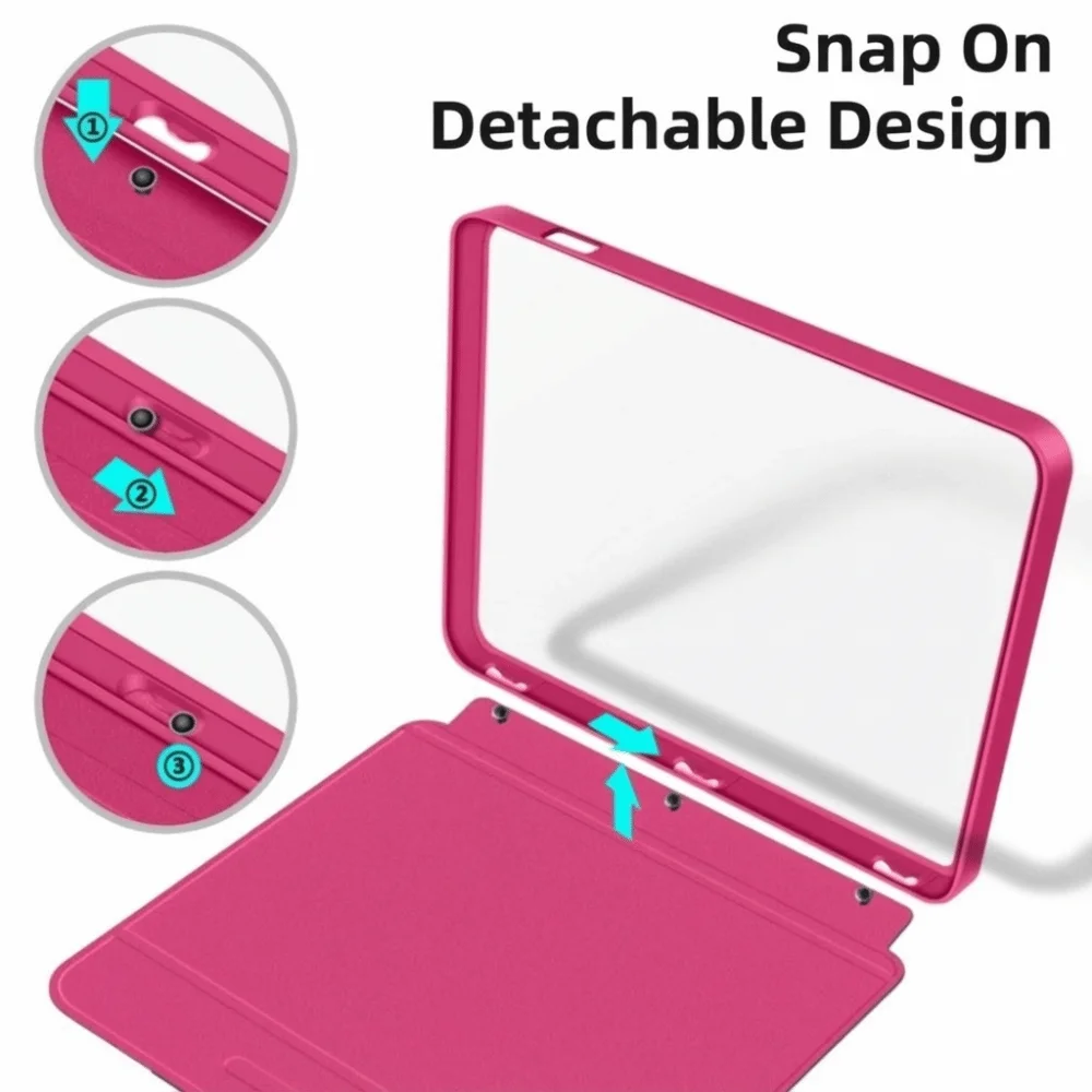 Colorful Magnetic Snap-on Smart Wear Resistant Case with Auto Wake/Sleep Feature