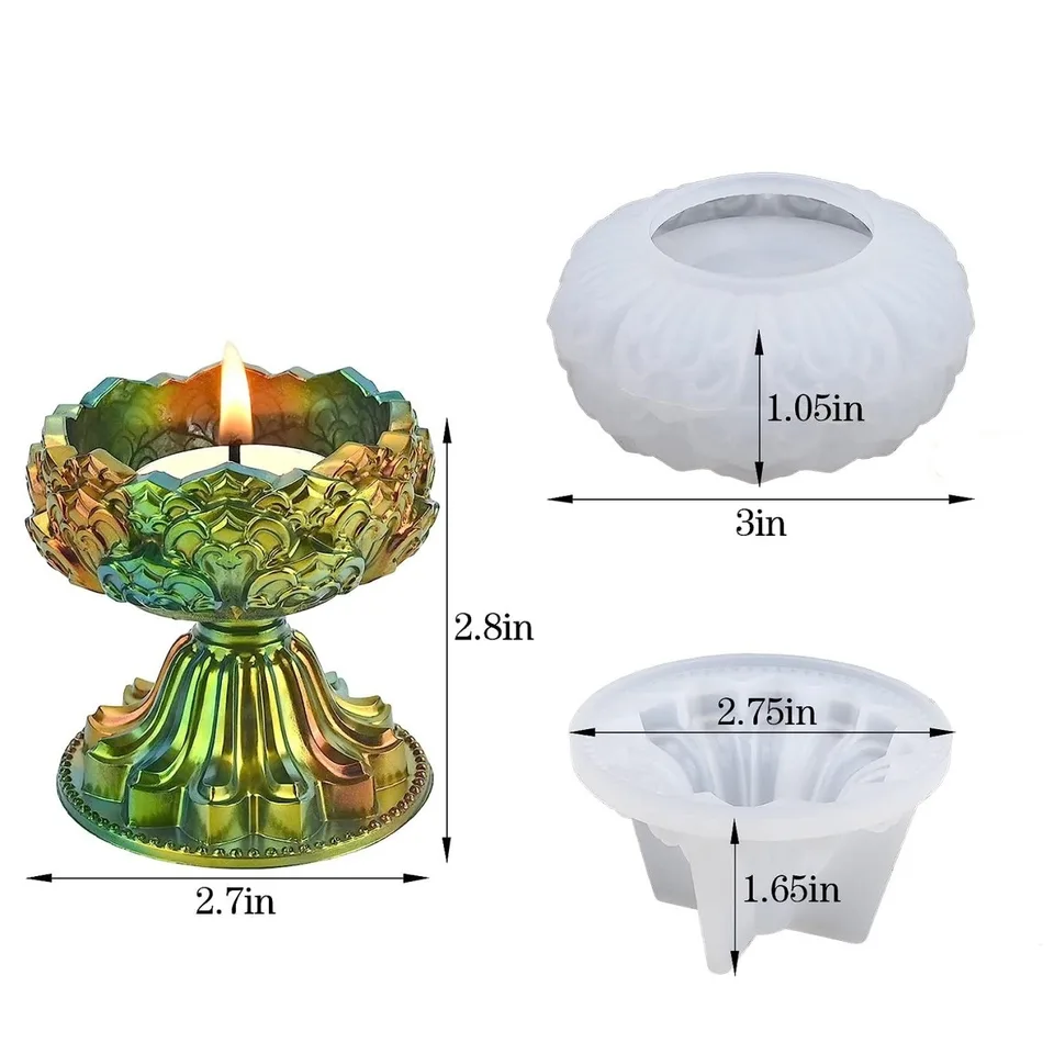 Molde de silicona para portavelas, molde cuadrado de silicona Molde de silicona para portavelas, molde cuadrado de silicona