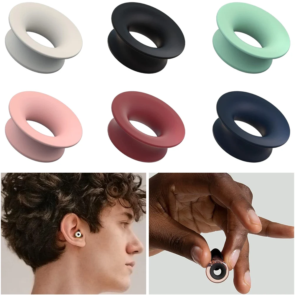 6/12 Pcs Silicone Earplugs Mute Style Pack 5 DB Noise Reduction