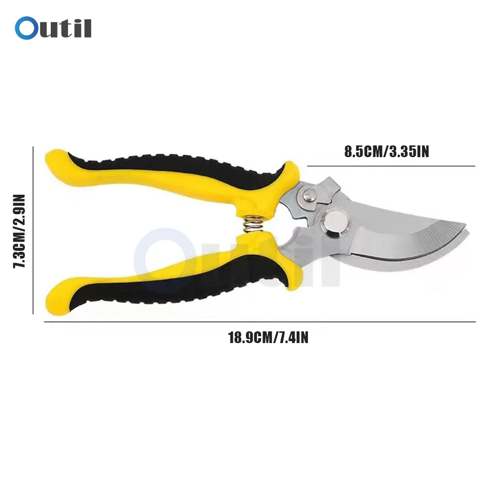 Description Picture 4 of itemPruner Garden Scissors Professional Sharp Tree Trimmers Secateurs Bypass Pruning Shears Hand Clippers For Garden Beak Scissors