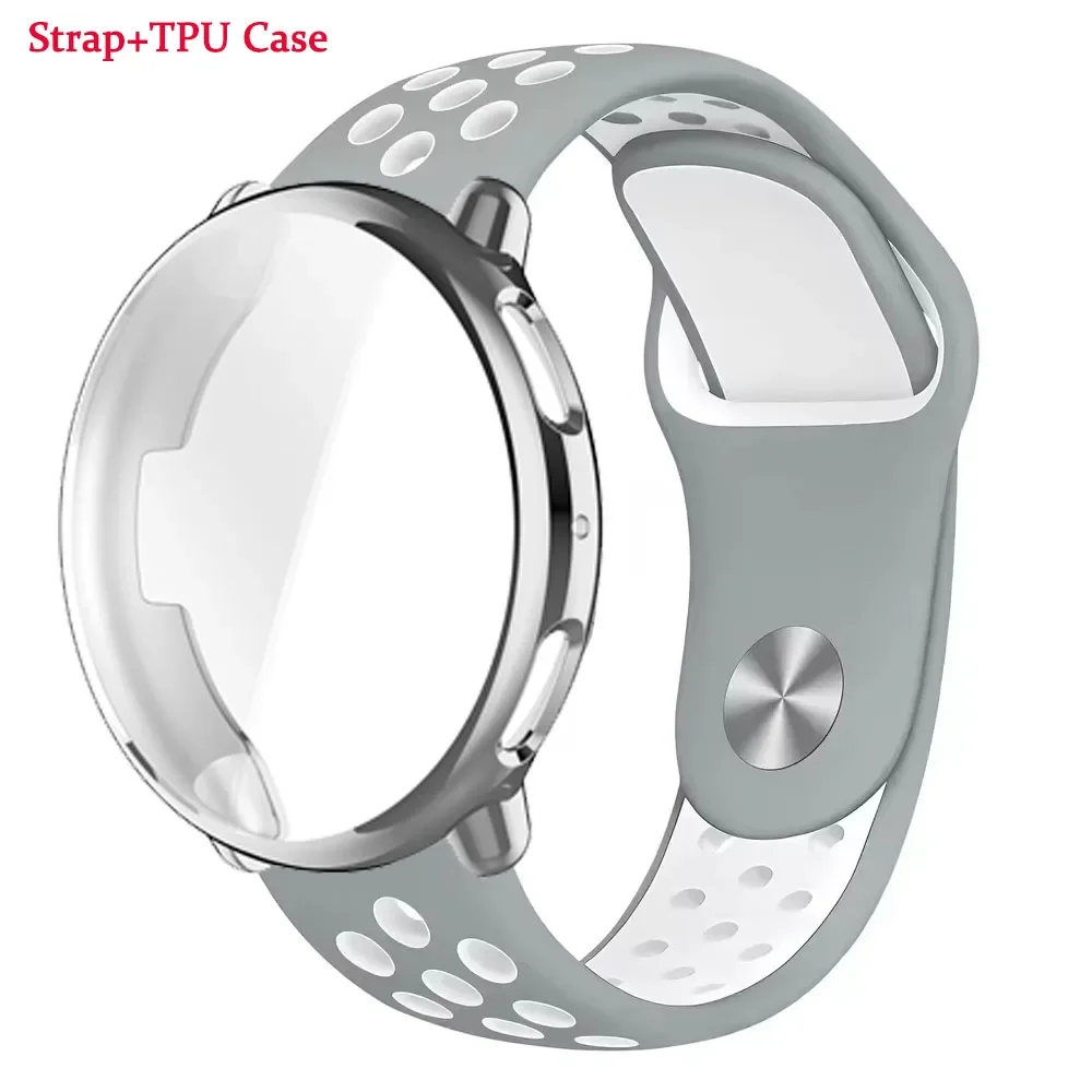 Silicone Breathable Strap with Screen Protective Cover and Wristband