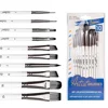 7/10Pcs Different Shape Paint Brushes Set for Art Acrylic Gouache Oil Watercolor Artist Canvas Synthetic Nylon Hair Paint Brush 4