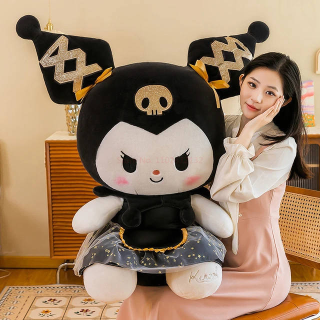 30-100cm Sanrio Kuromi Kawaii Plush Toy Cute Kuromi Hello Kitty Doll Filled  With Plush Pillow Room Decoration Toy Birthday Gift - AliExpress