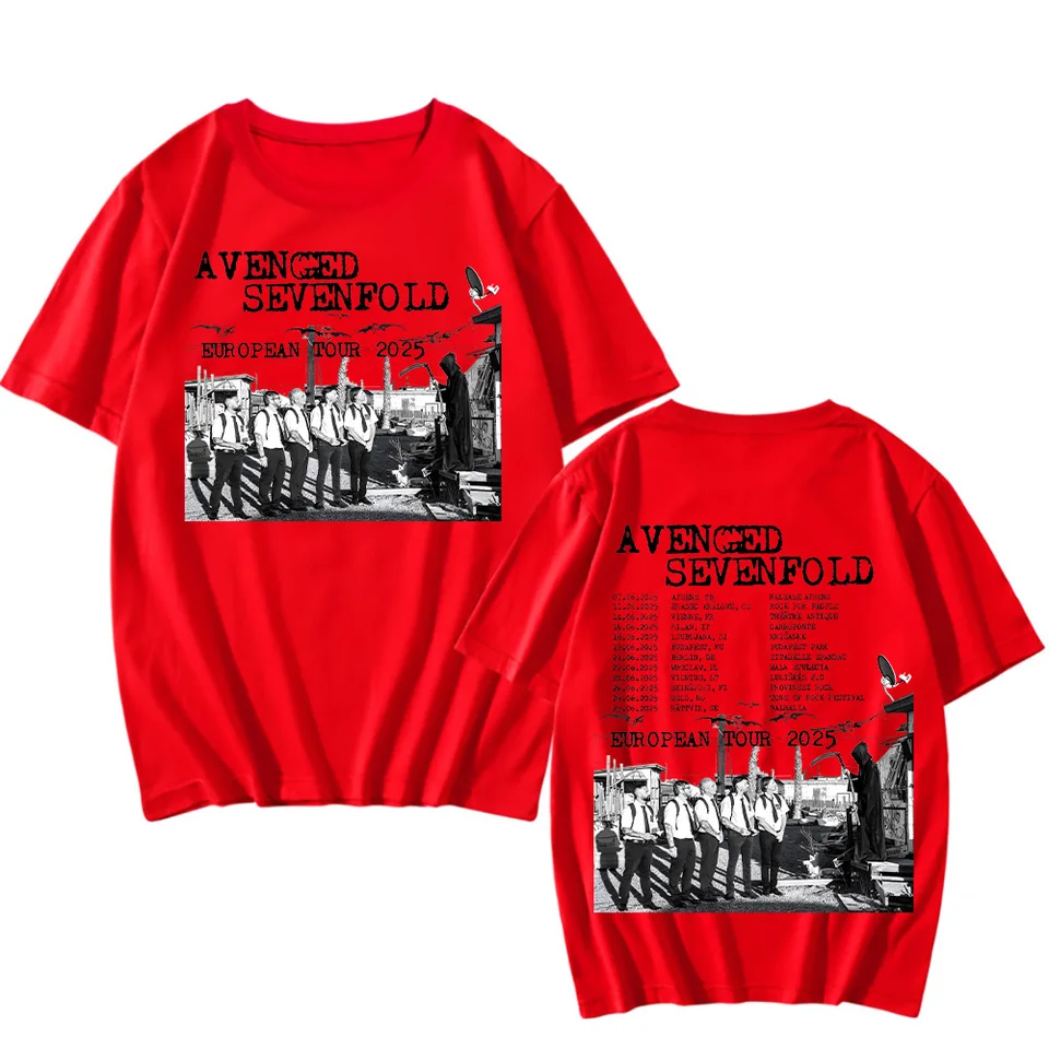 Avenged Sevenfold European Tour 2025 T-shirts Unisex Metal Rock