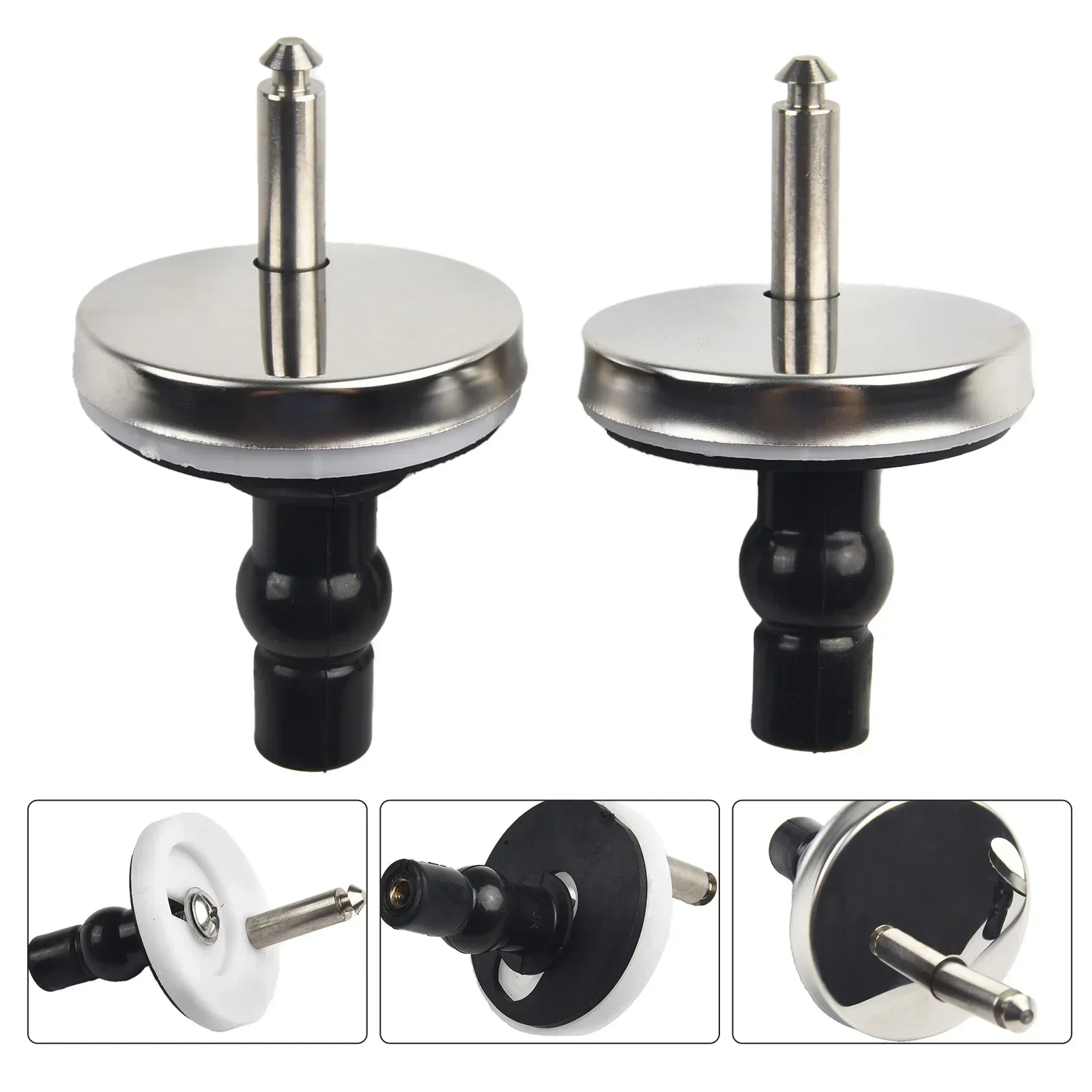 Stainless Steel Toilet Seat Hinges Top Fix Hinge Pack Mountings 2Pcs Replacement Quick Fitting For Toilet Bathroom Furniture