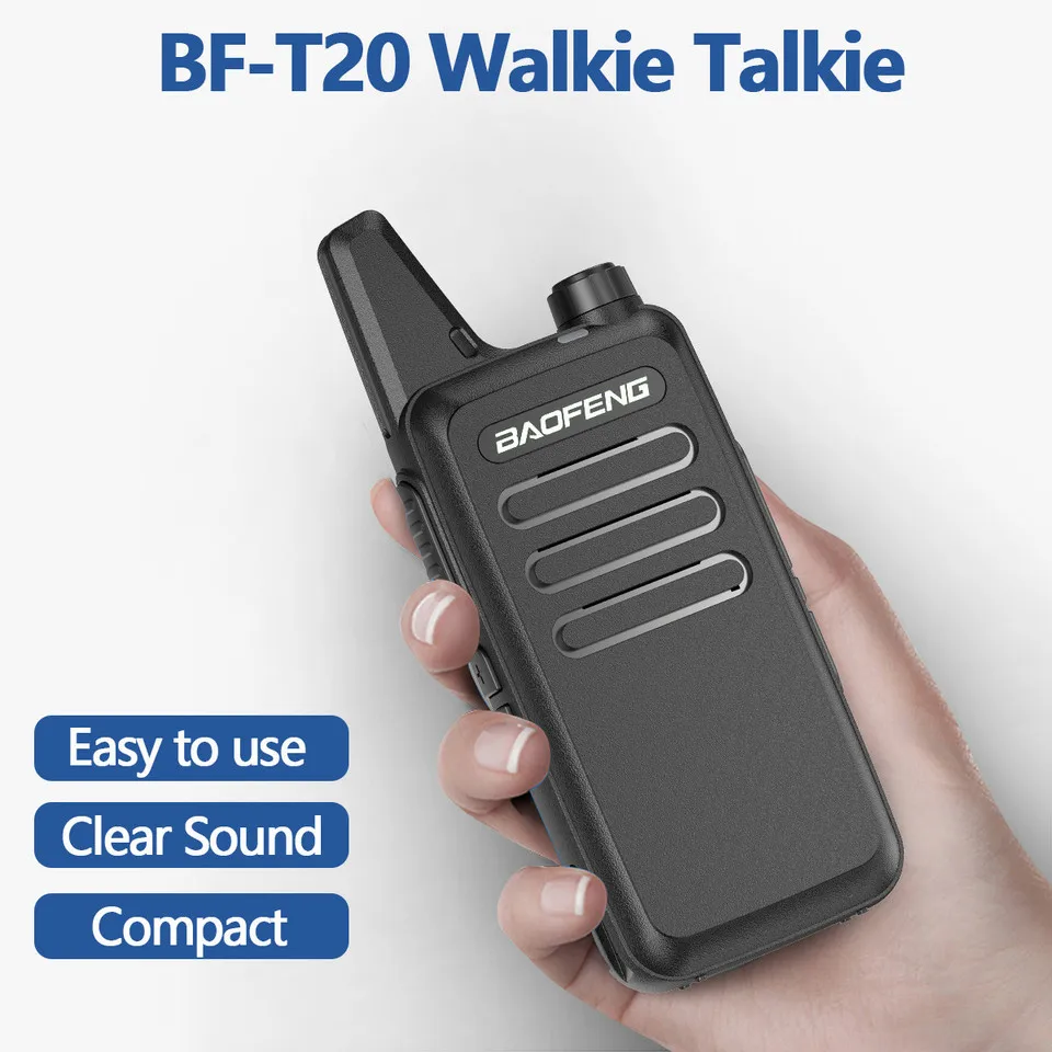 1-6 PCS Baofeng BF-T20 UHF 400-470MHz Mini Walkie Talkie Two Way Radio + Earpiece